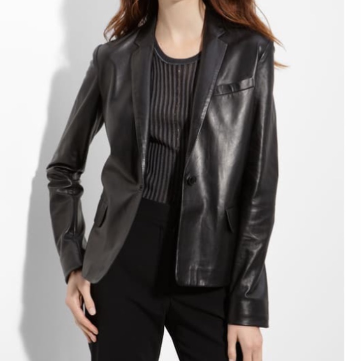 Nwt Alexander Wang Lambskin Leather Blazer
